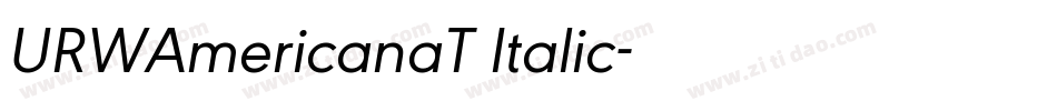URWAmericanaT Italic字体转换